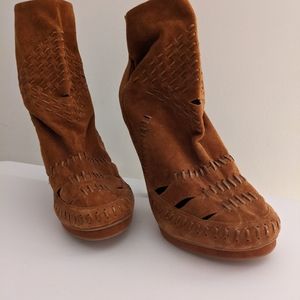 Jeffrey Campbell x Free People Ivy Woven Tan Heel
